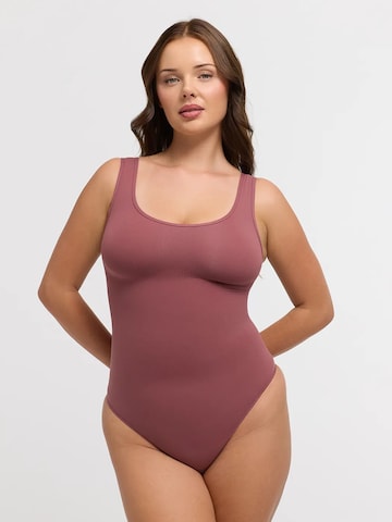 Body modellante 'Tank Sculpting Bodysuit with String' di cfab in lilla
