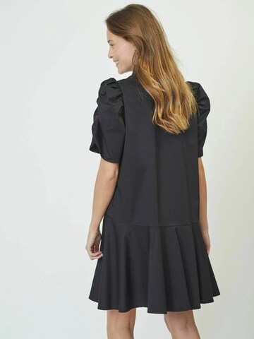 Robe-chemise 'Poppy' co'couture en noir