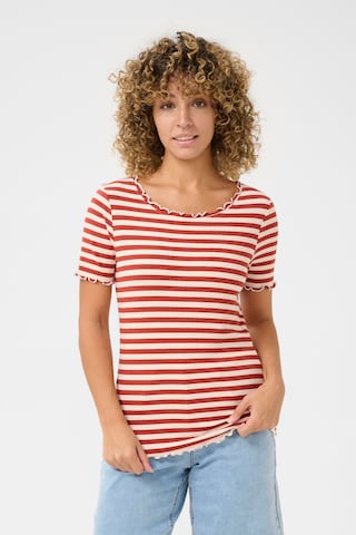 T-shirt 'Ribba' Cream en rouge : devant
