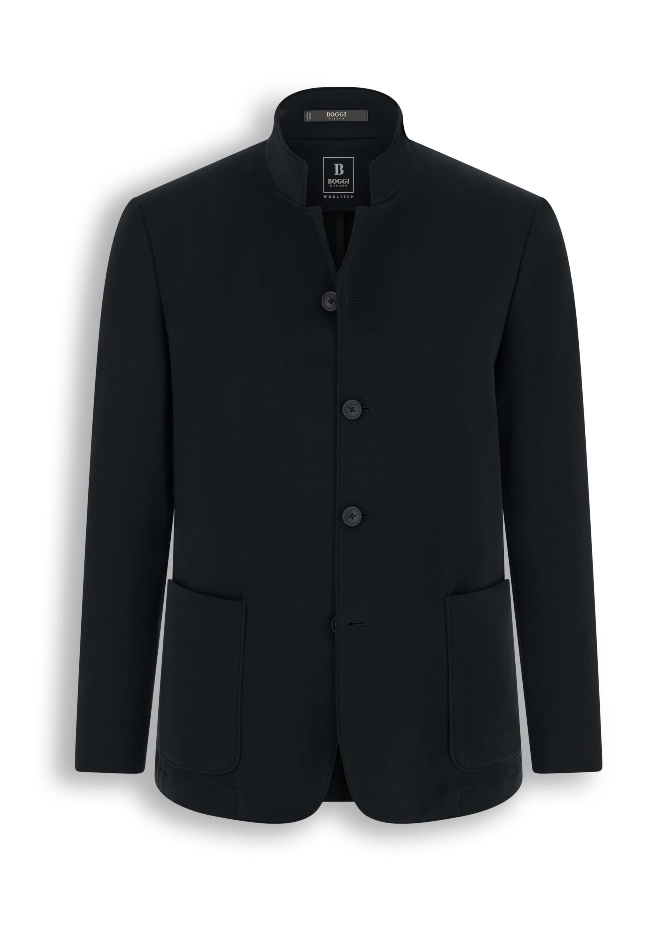 Boggi Milano Regular fit Business-colbert in Zwart: voorkant