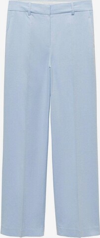 MANGO Loose fit Pleated Pants in Blue: front