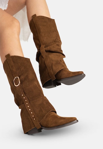 Stivale da cowboy di Salinyang in marrone