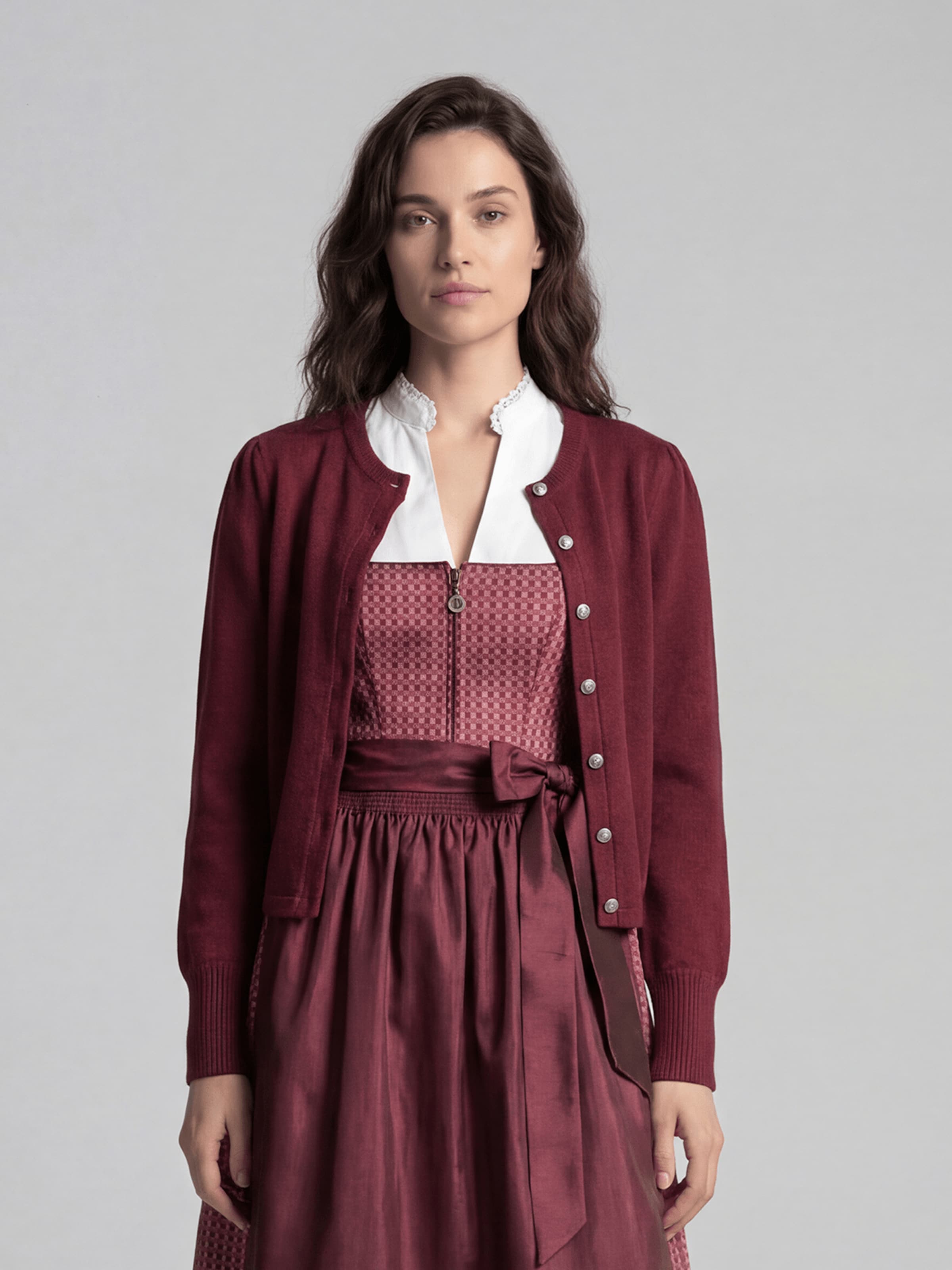 SPIETH & WENSKY Knitted Janker in Red: front