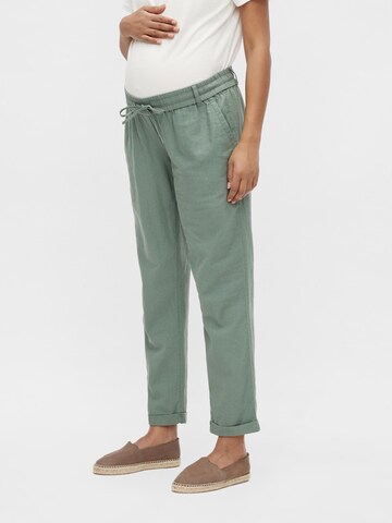 Regular Pantalon 'Beach' MAMALICIOUS en vert : devant