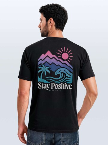 Neverless Shirt 'Mountain Sun' in Black