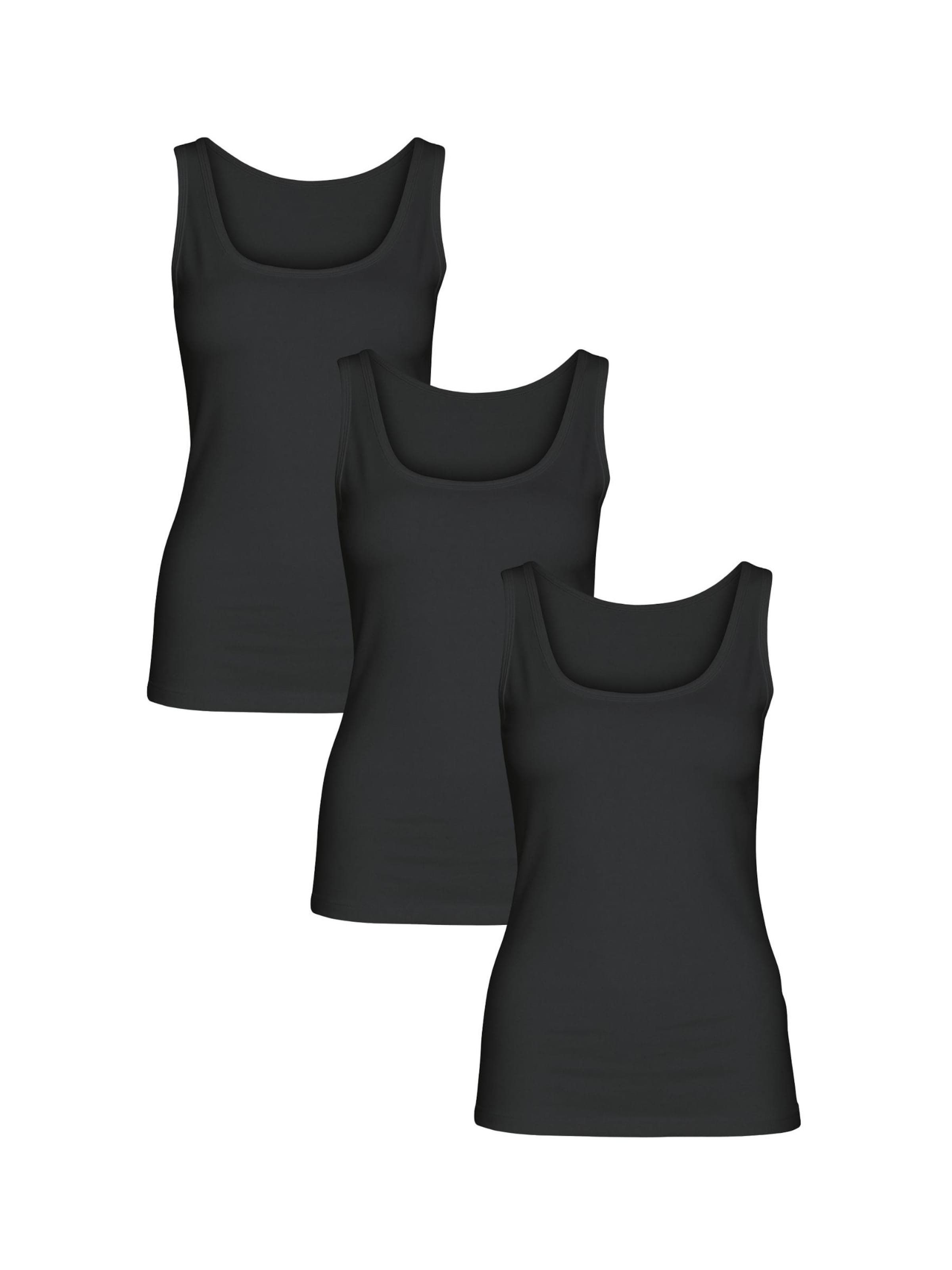 Maxte Undershirt 'BASIC MAX Tanktop 3er Pack' in Black: front