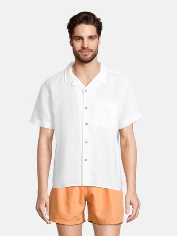 Boardies Regular fit Button Up Shirt 'Fiorella Sea Salt S/S' in White: front
