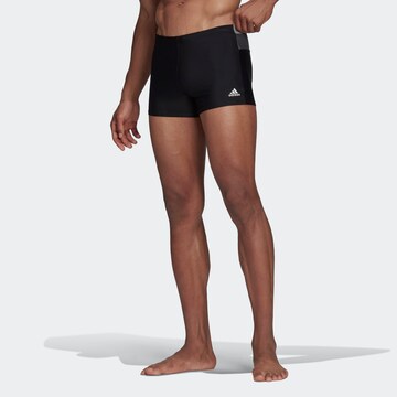 ADIDAS SPORTSWEAR Athletic Swim Trunks 'Colorblock ' in Black: front