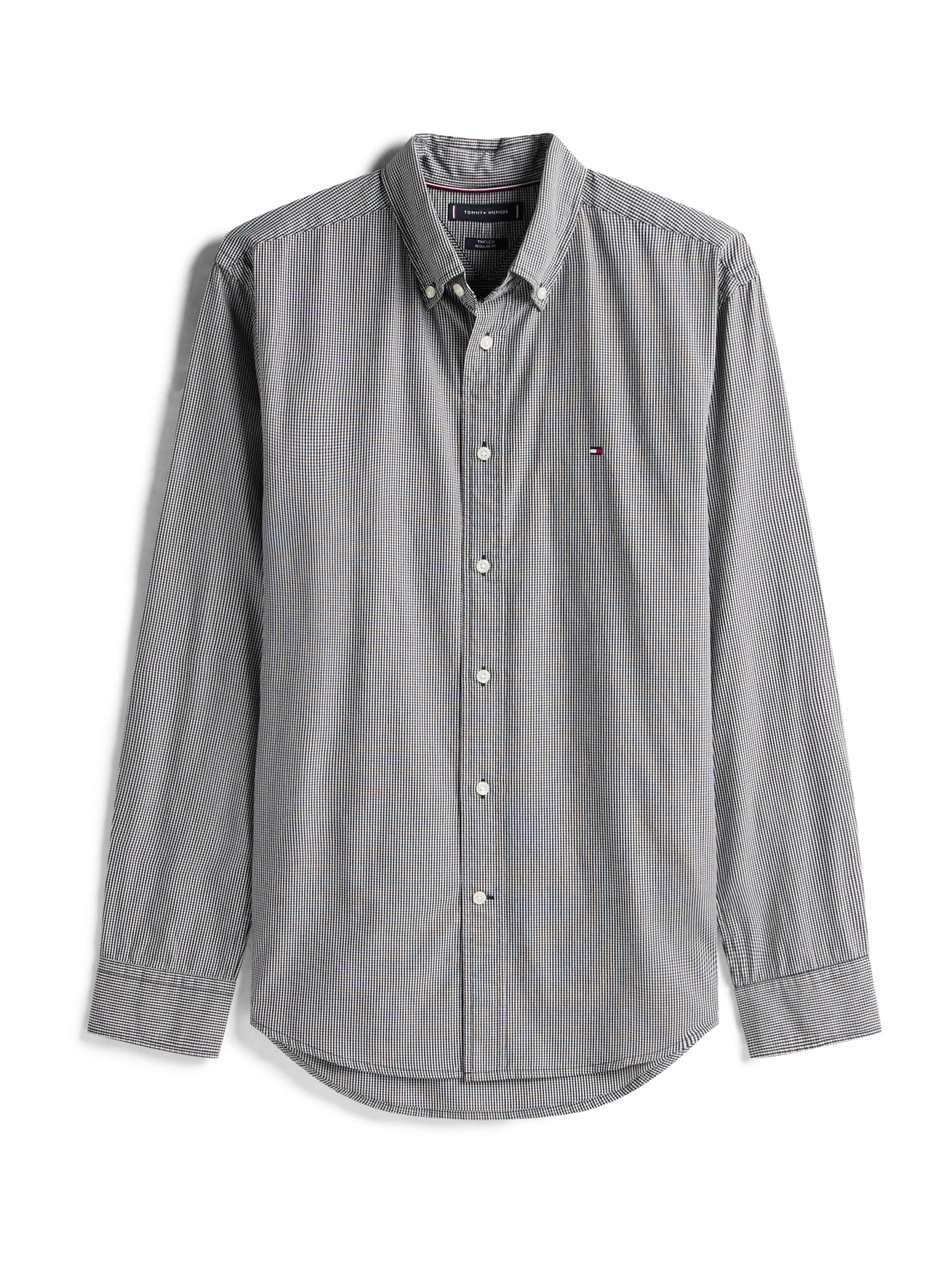 TOMMY HILFIGER - Ajuste regular Camisa 'Flex' en gris: frente