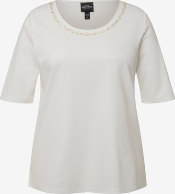 T-shirt Ulla Popken en blanc : devant