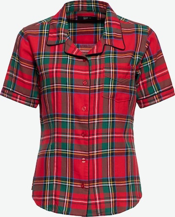 Queen Kerosin Bluse in Rot: Vorderseite
