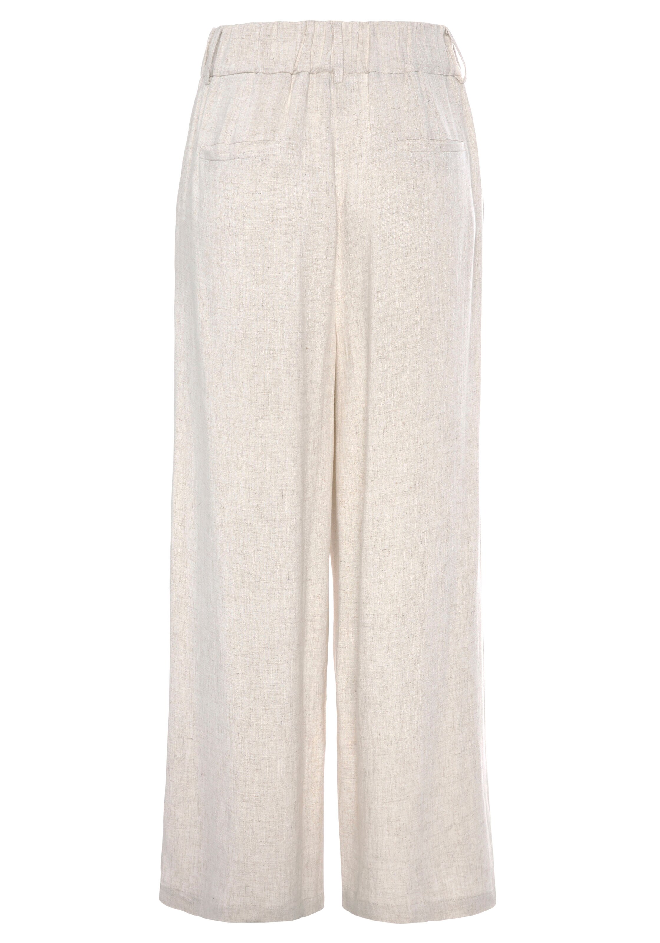Wide Leg Pantalon à pince LASCANA en beige