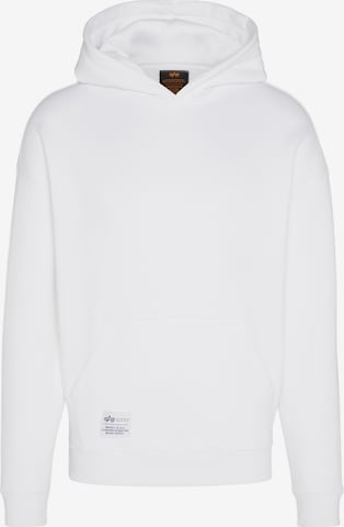 ALPHA INDUSTRIES Bluzka sportowa w kolorze biały: przód