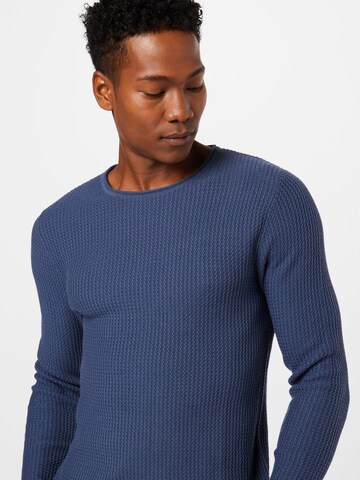 JACK & JONES Regular fit Пуловер 'Carlos' в синьо