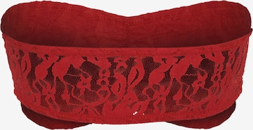 Urban Classics Bandeau Bra in Red