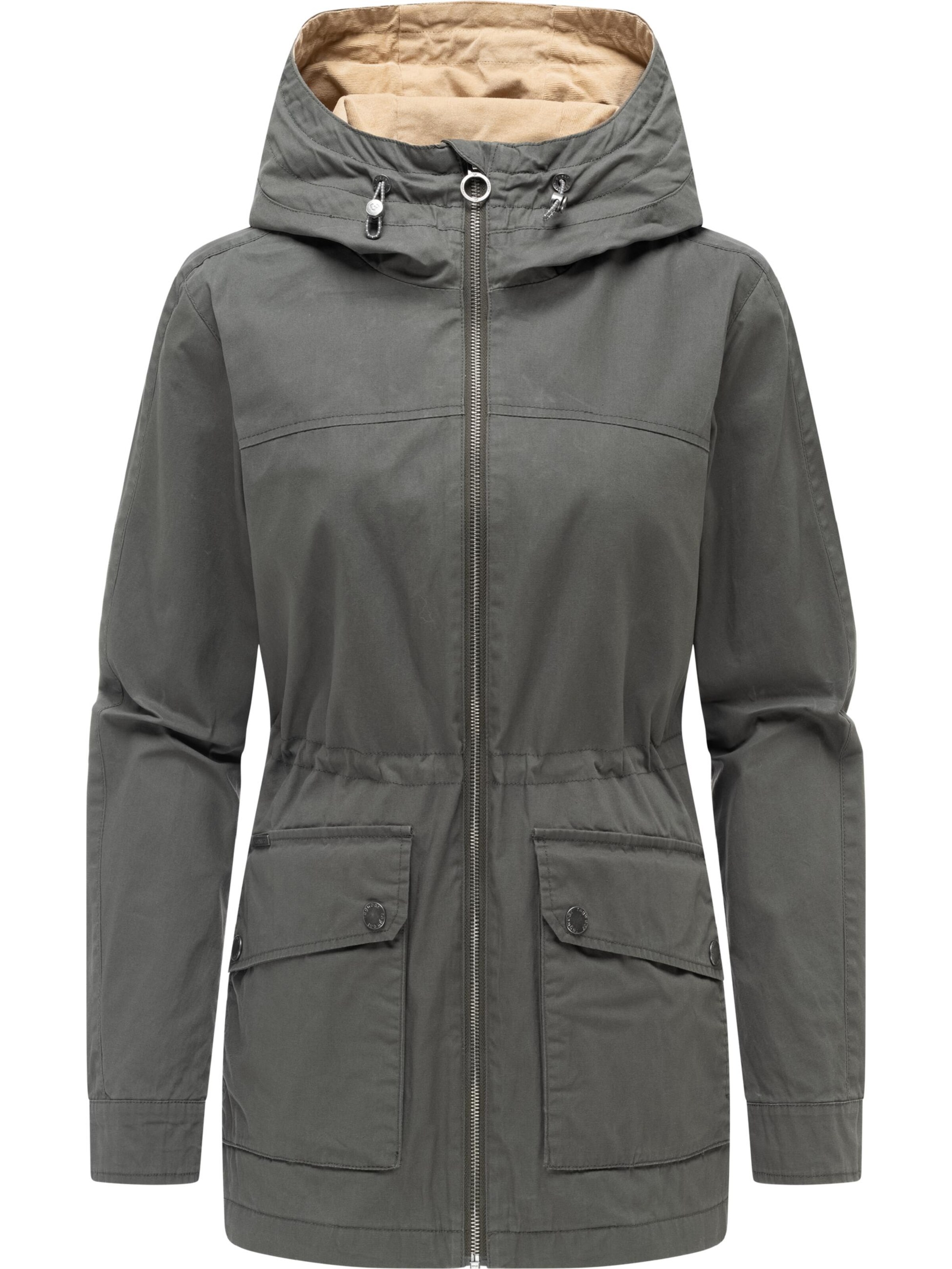 Ragwear Between-Seasons Parka 'Lenoa' in Grey: front