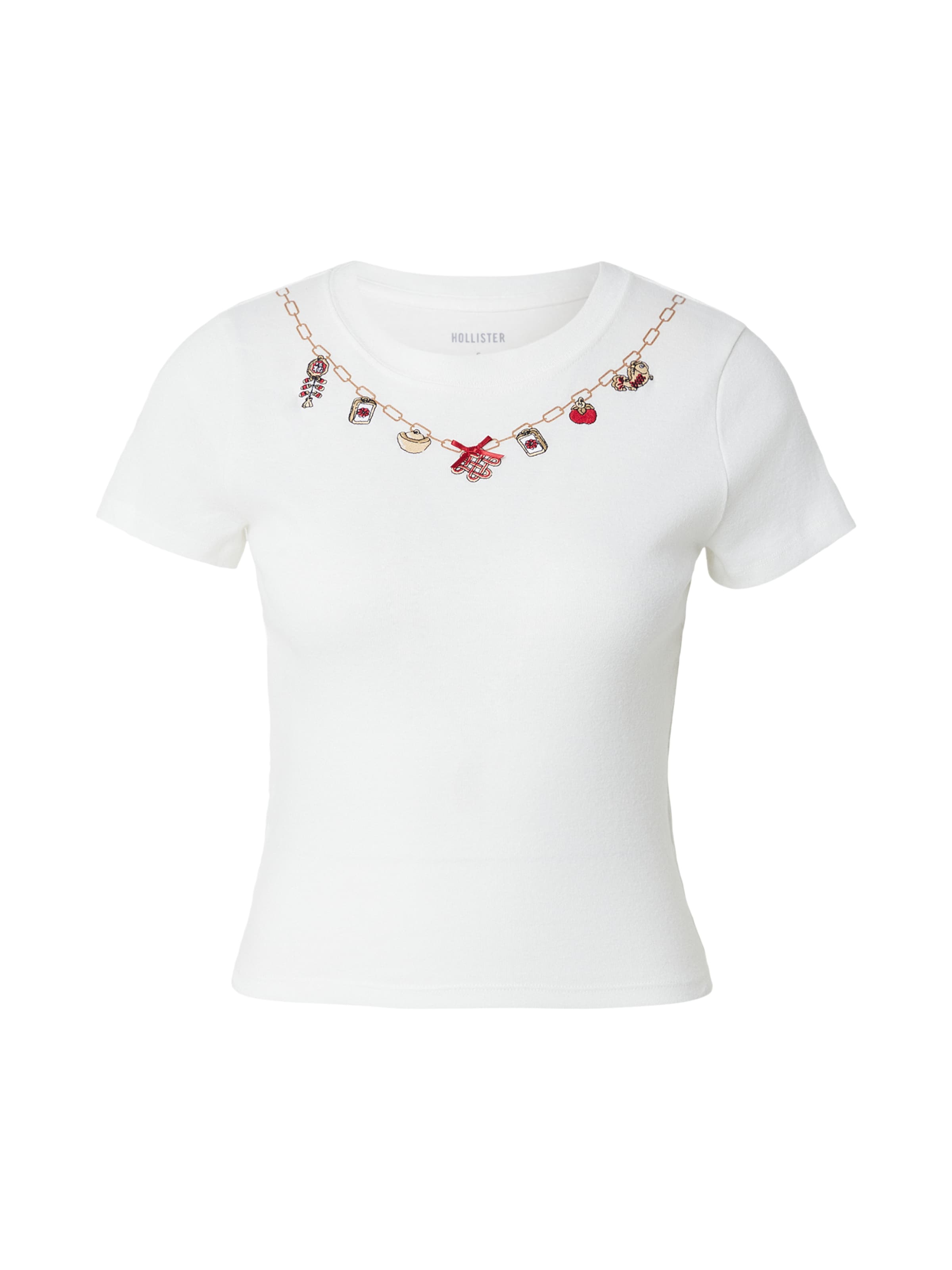 HOLLISTER Majica | bela barva: sprednja stran