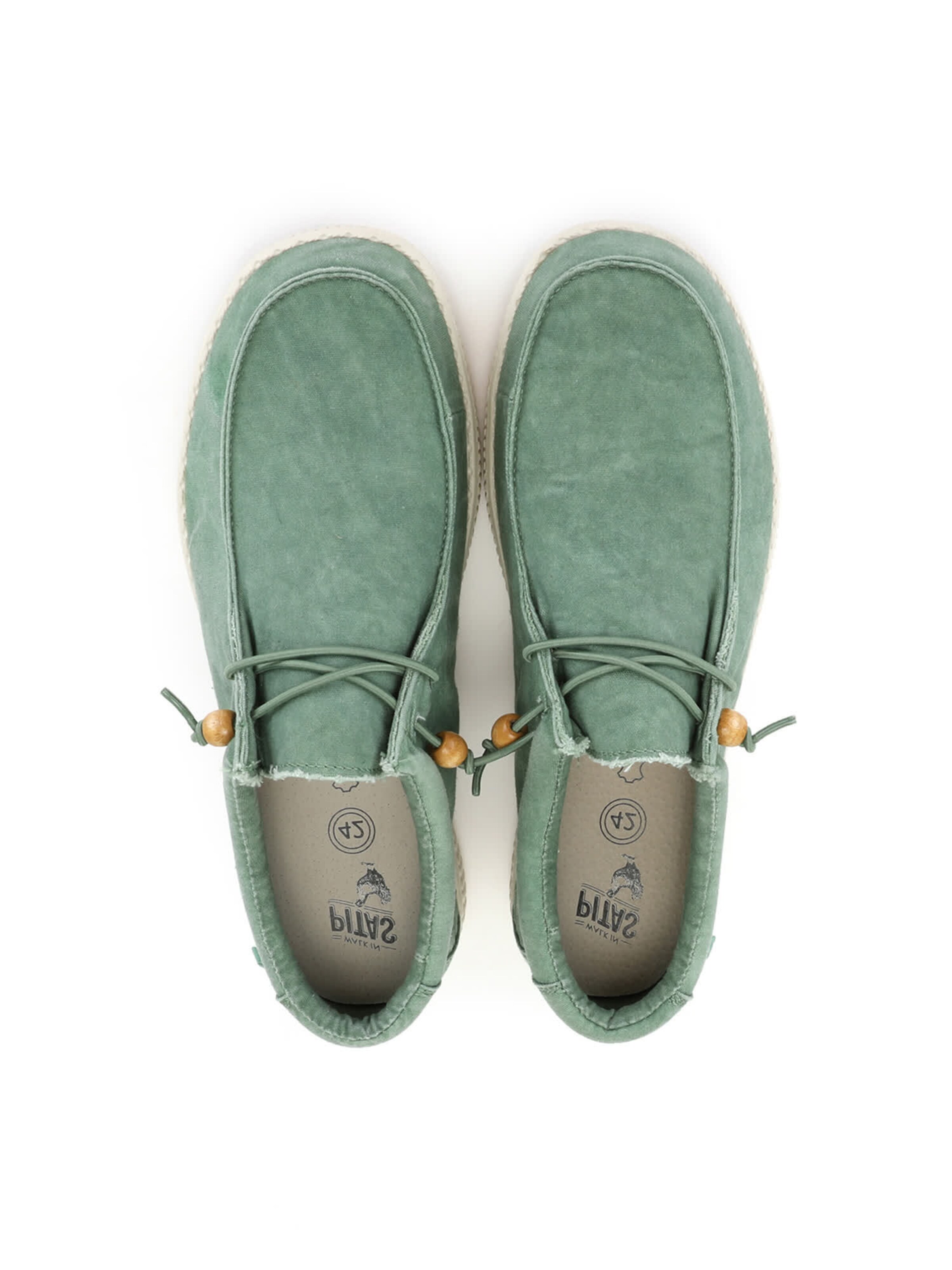 Walk In Pitas Moccasin 'Wallabi' in Green: top