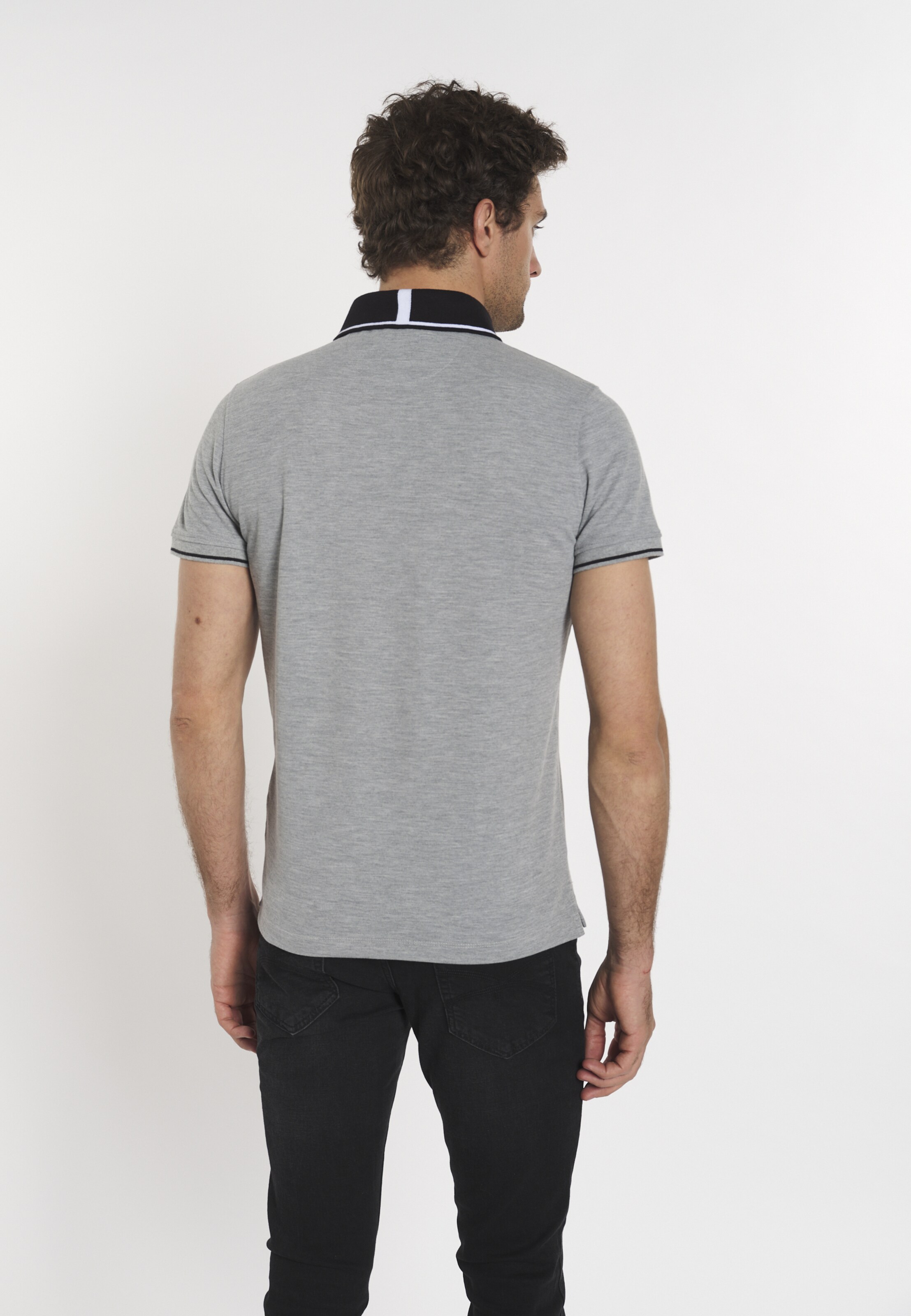 DENIM CULTURE Shirt Vasilis in Mottled Grey ABOUT YOU