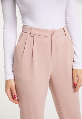 faina Loose fit Pleat-Front Pants in Pink