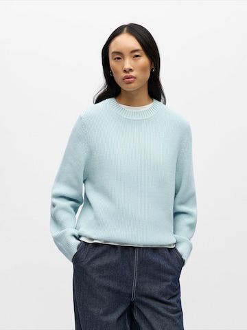 Pulover 'OBJFLO' de la OBJECT pe albastru: față