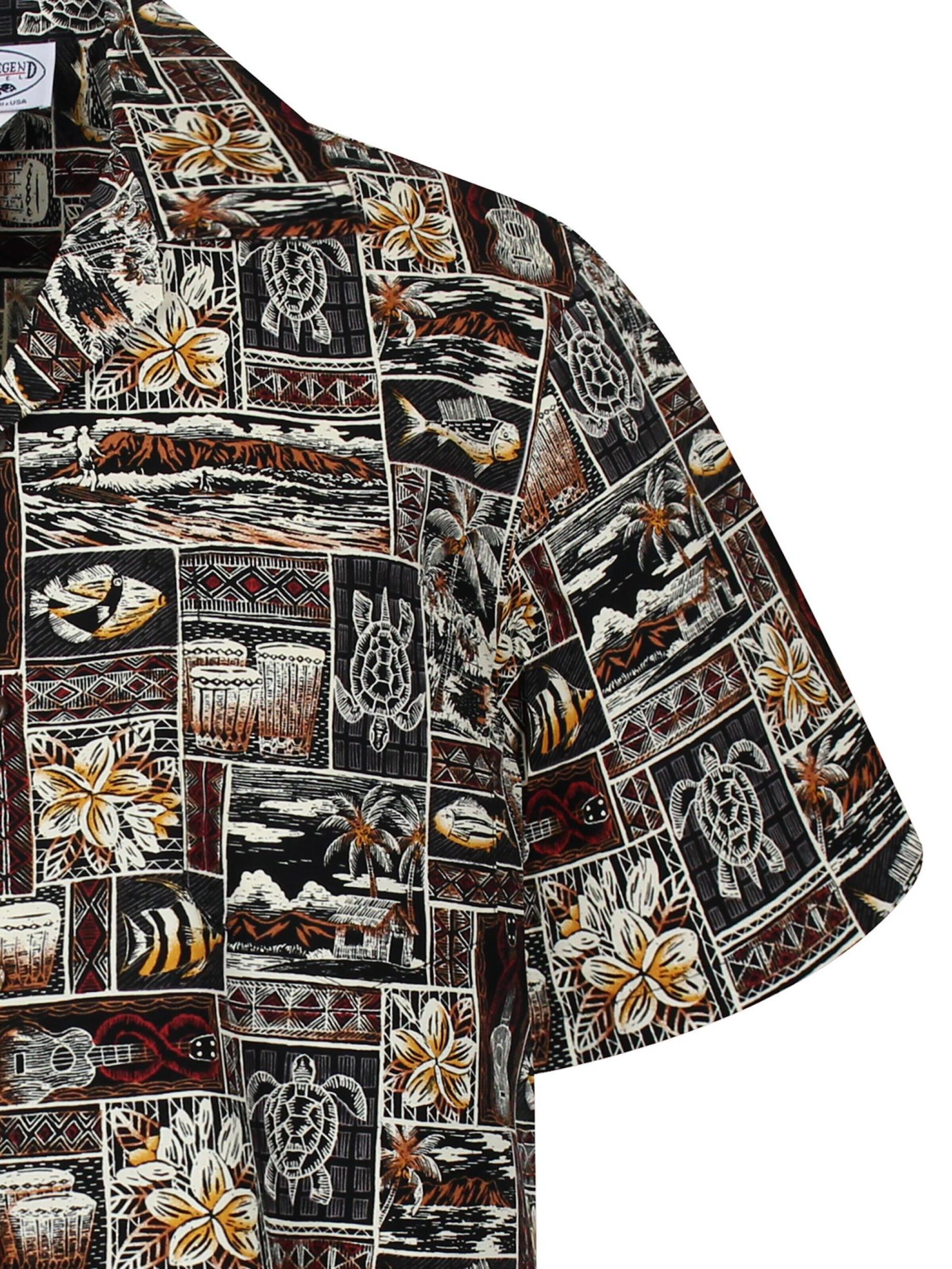 Coupe regular Chemise 'Puzzle' Pacific Legend en marron
