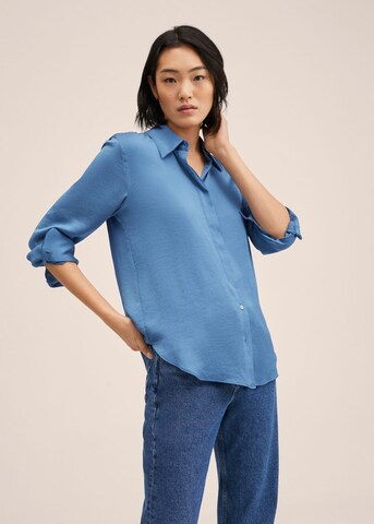 MANGO Blouse 'Ideale' in Blauw: voorkant