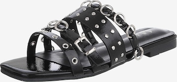 Ital-Design Mules in Black: front