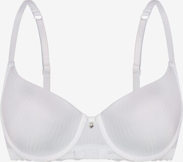 Soutien-gorge 'LOVELY STRIPE' sassa en blanc : devant