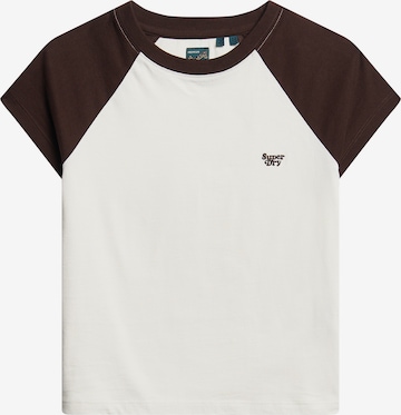 T-shirt 'Essential' Superdry en marron : devant