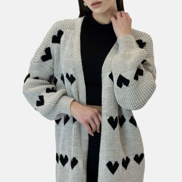 Cappotto in maglia di Elara in grigio