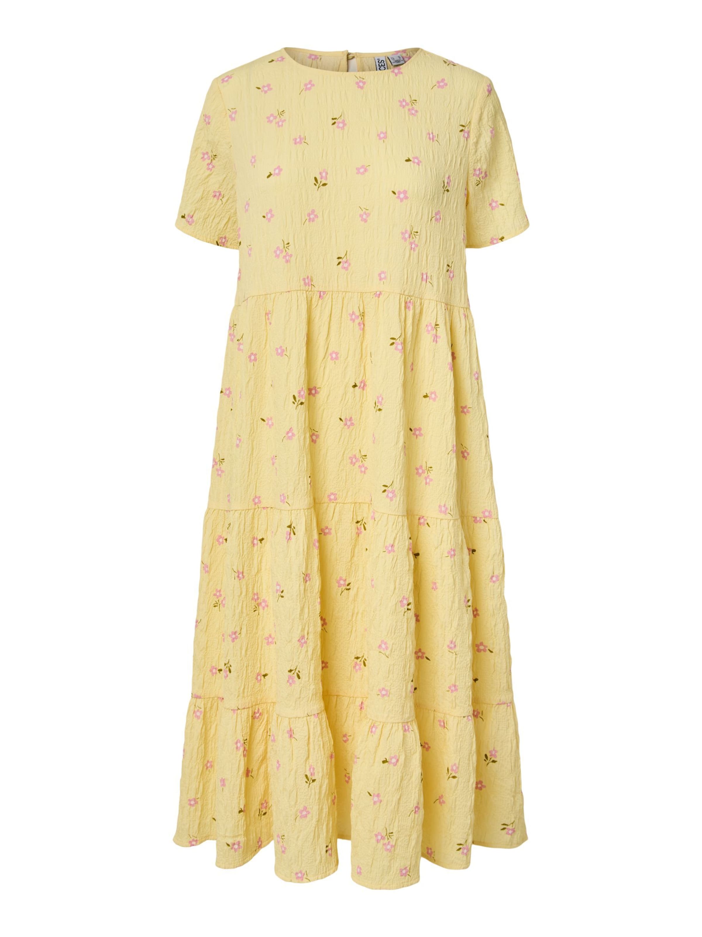 PIECES Kleid 'PCStella' in Gelb: Vorderseite