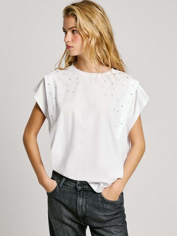 T-shirt 'Raz' Pepe Jeans en blanc : devant