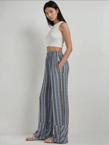 Hiccup Wide Leg Hose in Blau
