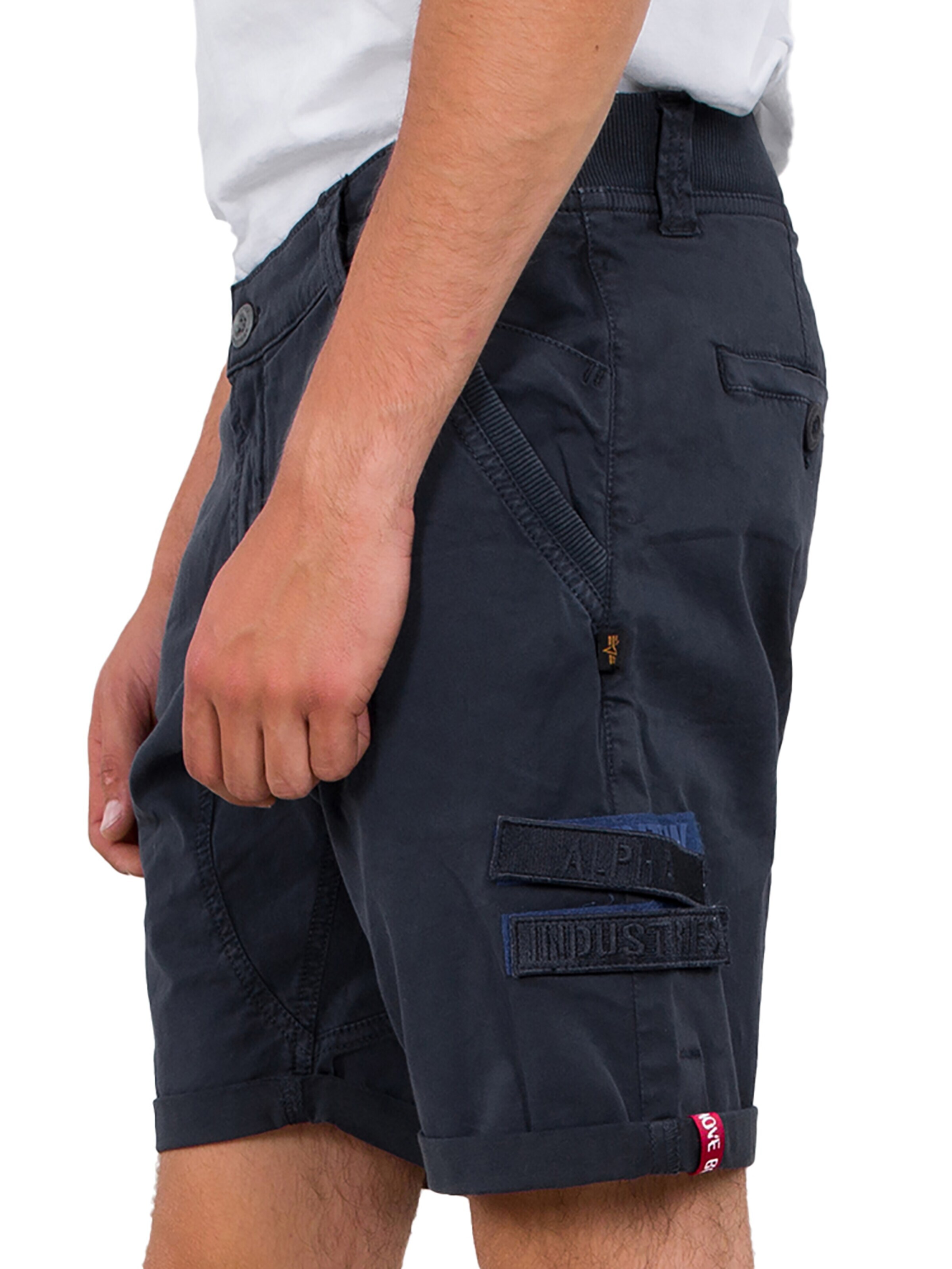 ALPHA INDUSTRIES Regular Hose 'Kerosene Patch Short'‌‌‌‌‌‌‌‌‌‌ in Blau