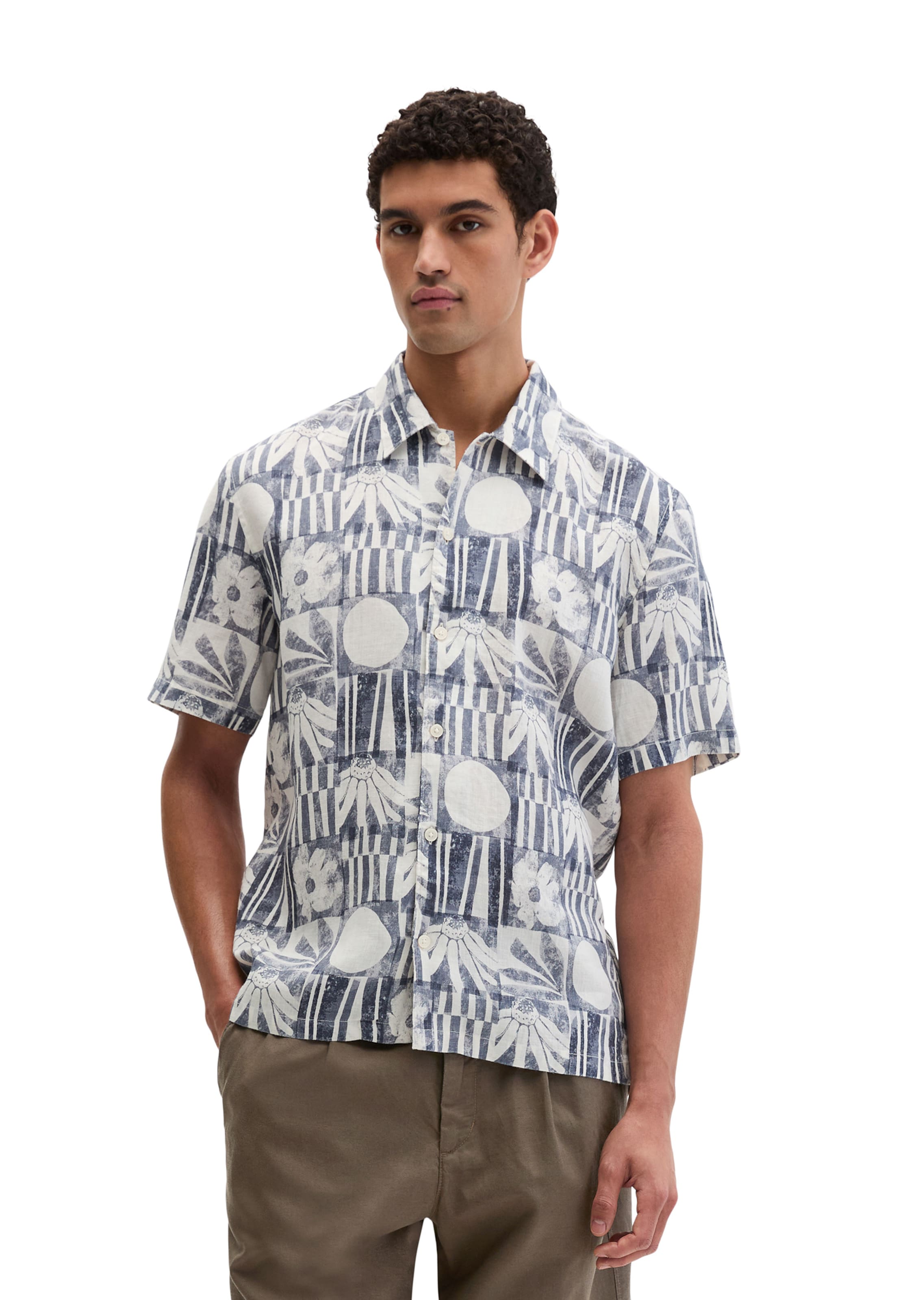 Marc O'Polo Regular Fit Hemd in Blau: Vorderseite