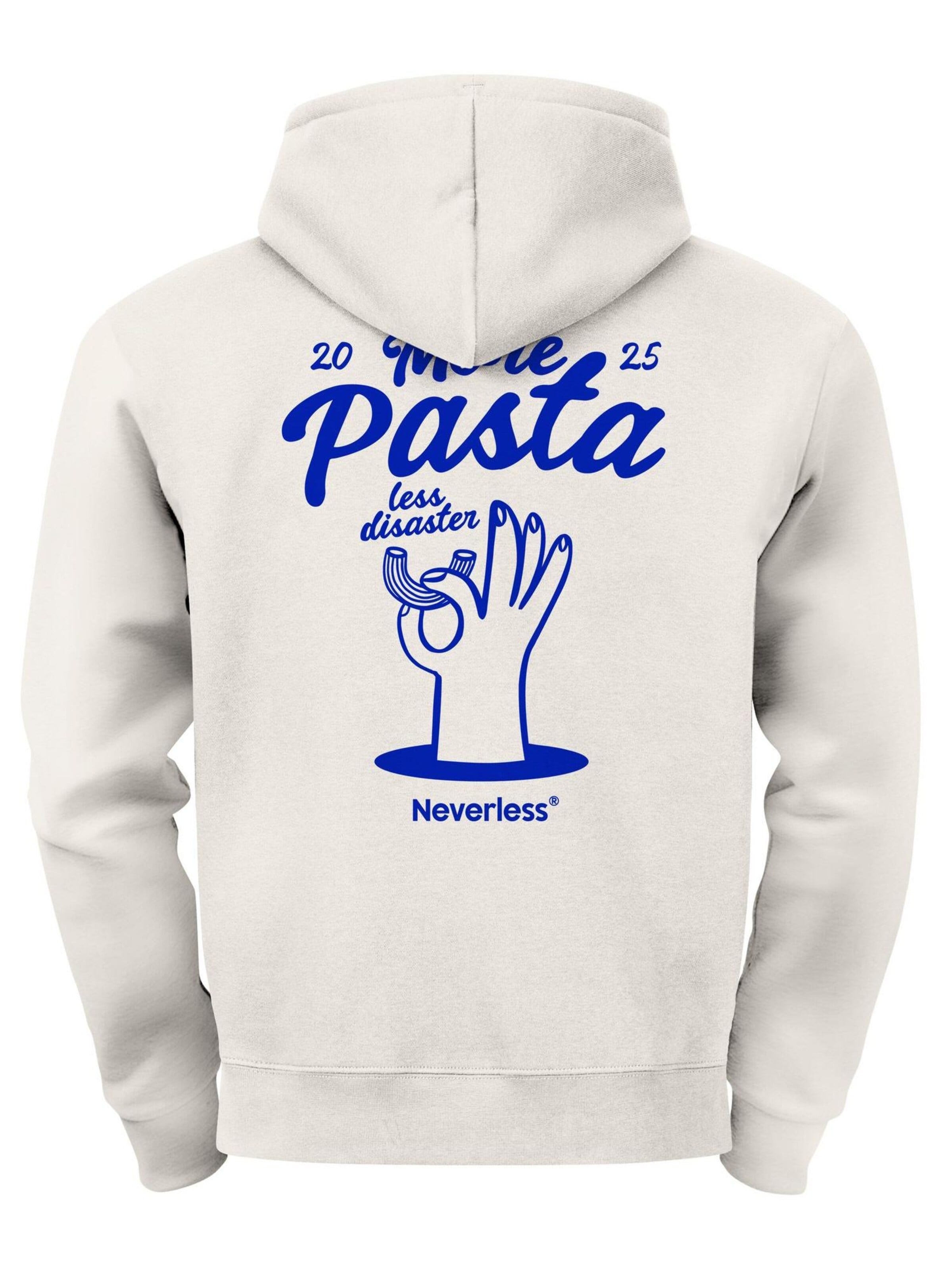 Neverless Sweatshirt 'More Pasta' in Beige