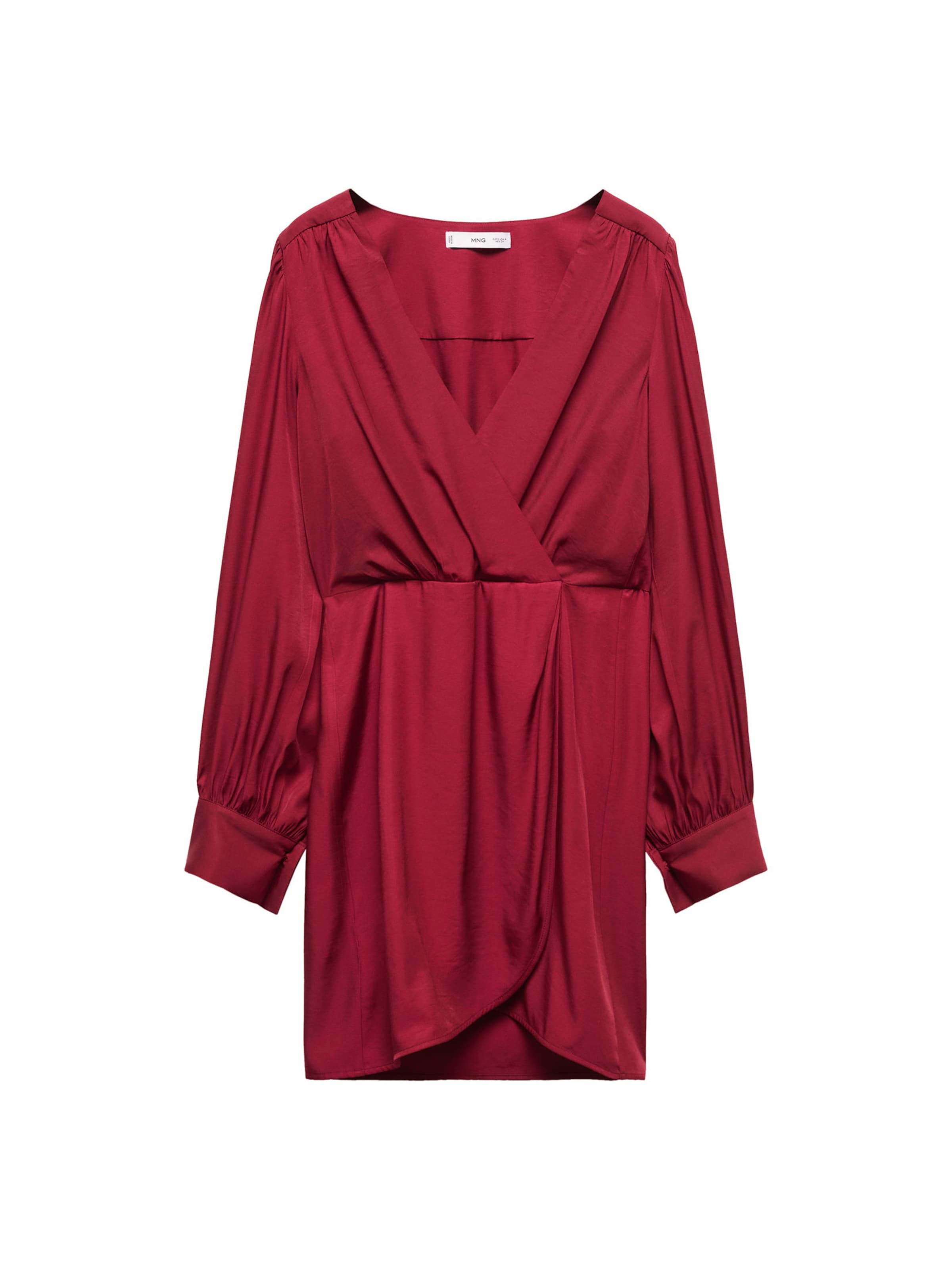 Rochie de la MANGO pe roșu: față