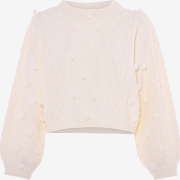 Pull-over IZIA en blanc : devant