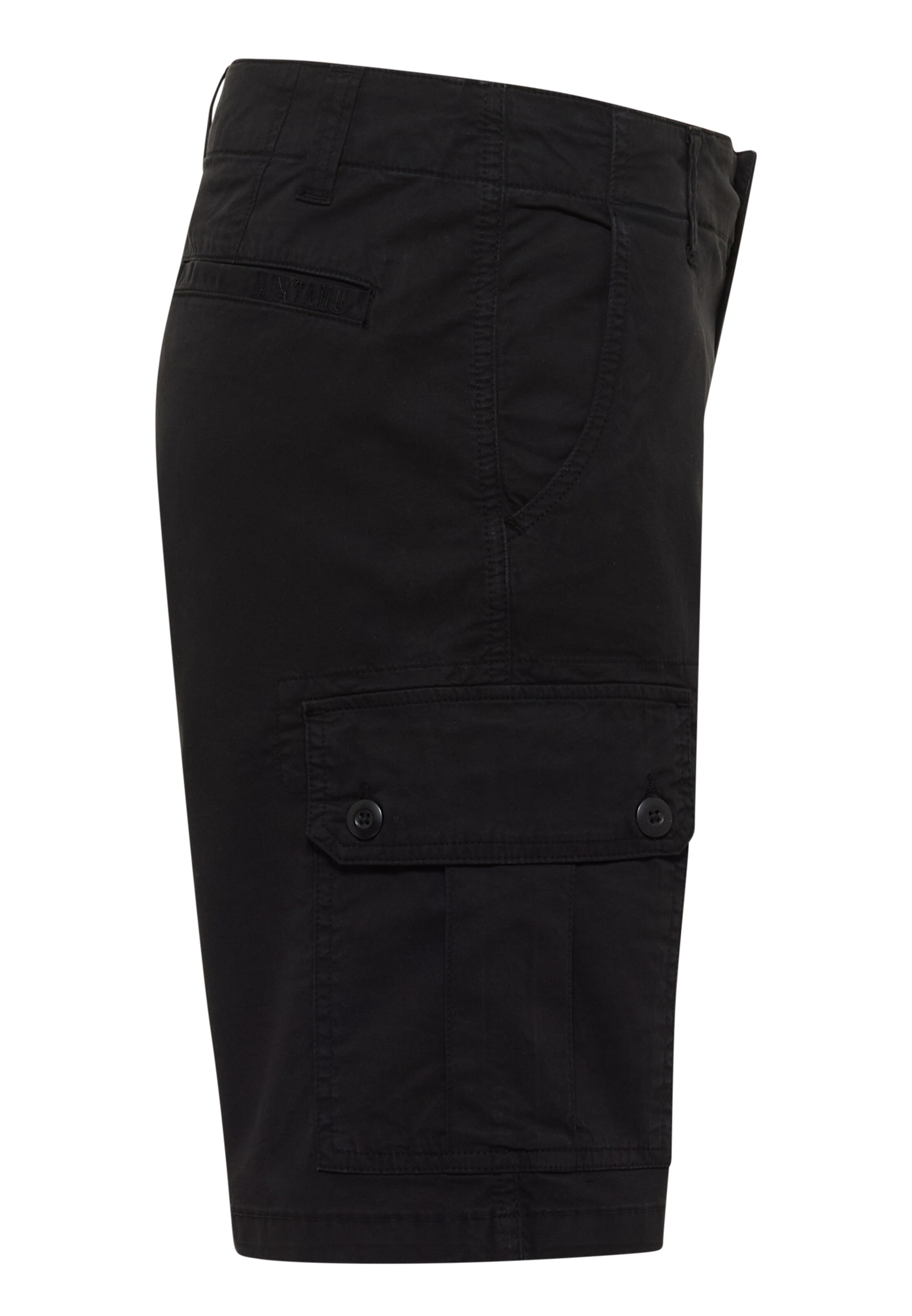 MUSTANG Wide leg Cargo Pants 'Harry Papertouch' in Black