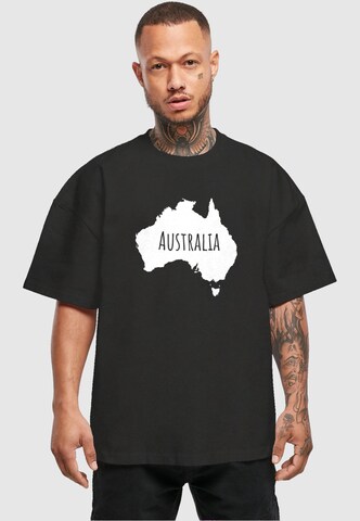 Merchcode Shirt 'Australia X Ultra Heavy' in Black: front