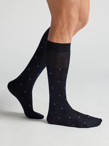 IUMAN Intimissimi Uomo Socks in Blue: front
