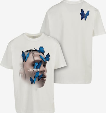 MT Upscale - Camiseta 'Le Papillon' en blanco