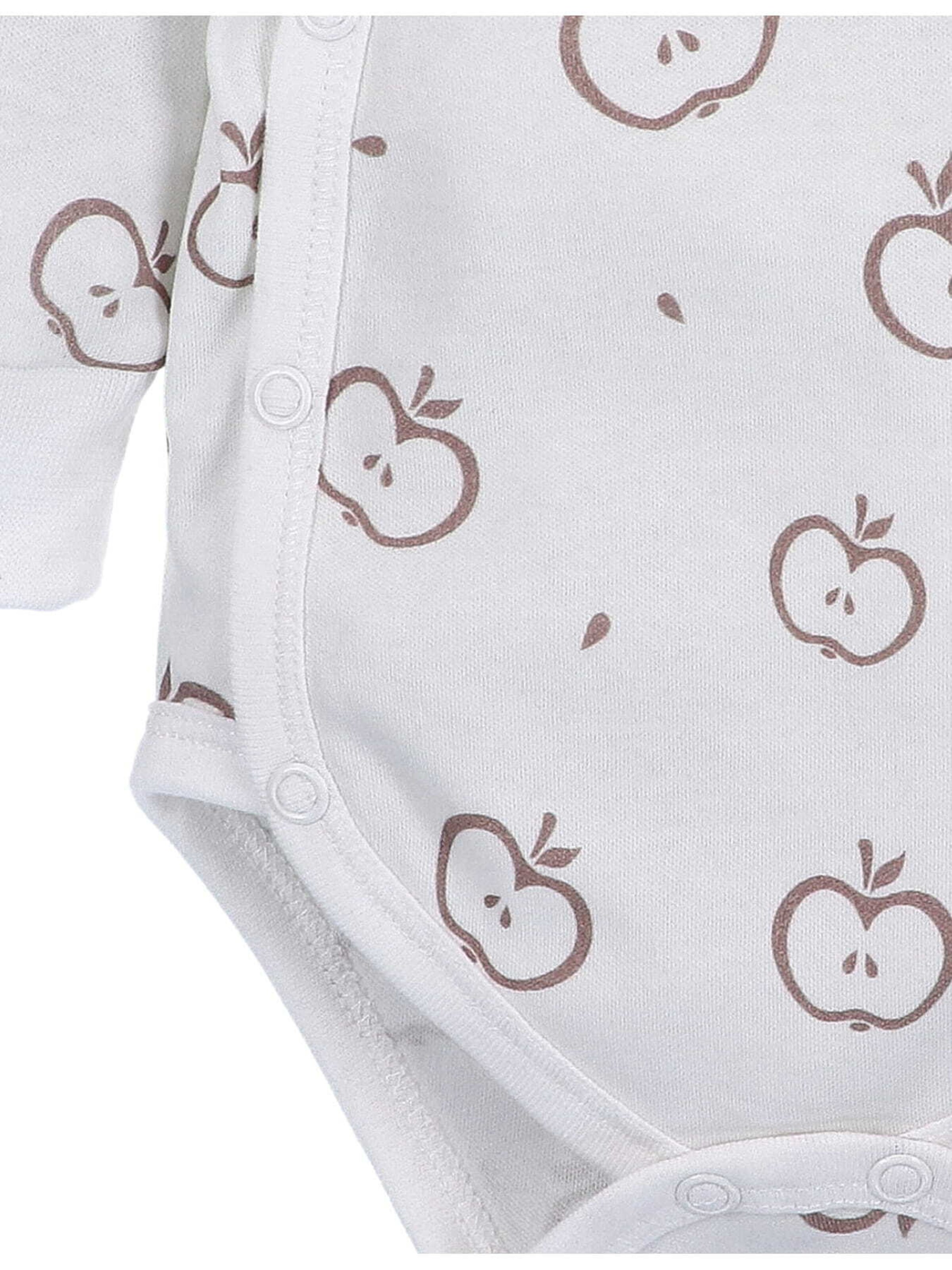 NINI Rompertje/body 'Sweets Apples' in Wit