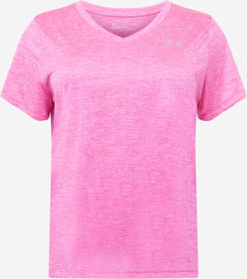 UNDER ARMOUR Sportshirt 'Tech' in Pink: predná strana