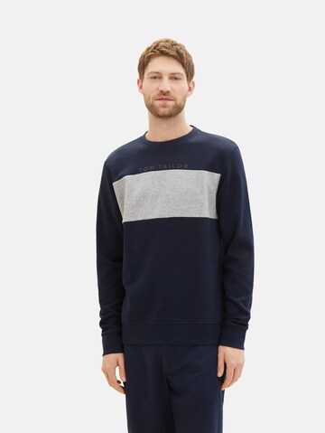 TOM TAILOR - Sweatshirt em azul: frente