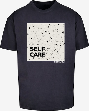 T-Shirt 'Self Care' F4NT4STIC en bleu : devant