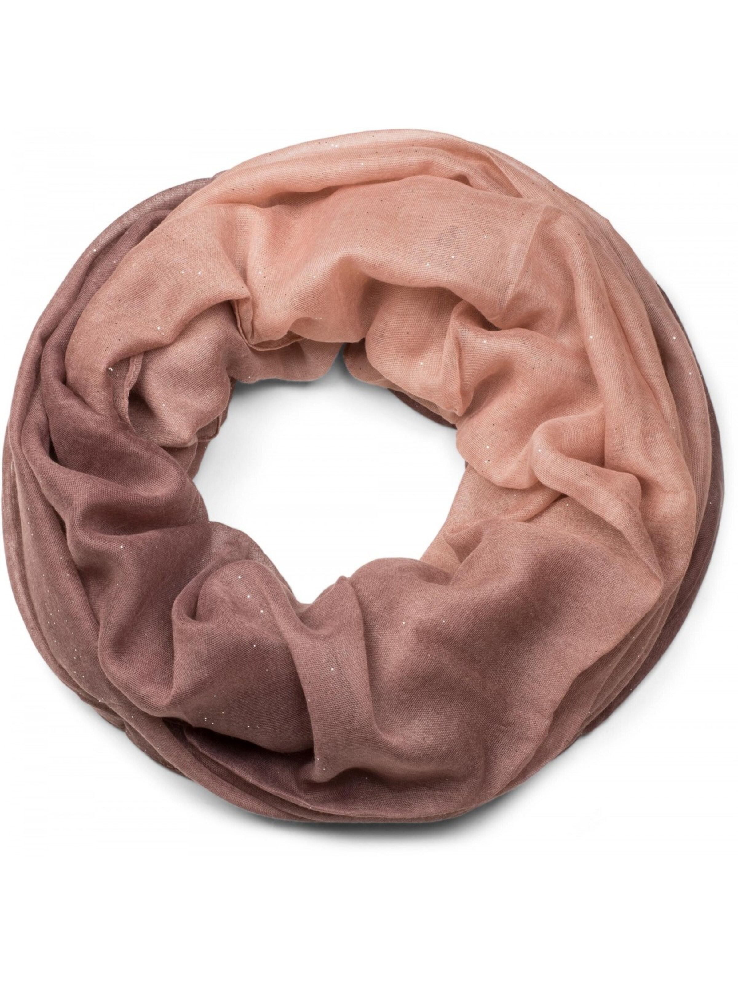 styleBREAKER Loop scarf 'Glitzer Loop mit Farbverlauf' in Pink: front