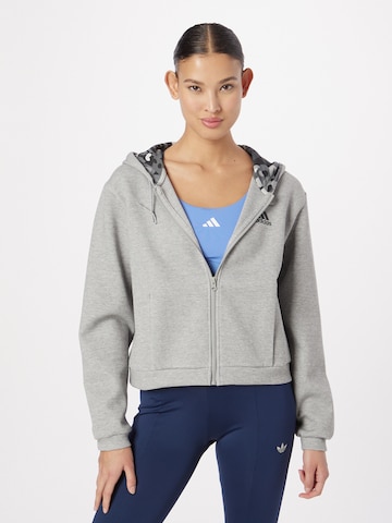 ADIDAS SPORTSWEAR - Sudadera con cremallera deportiva 'Graphic ' en gris: frente