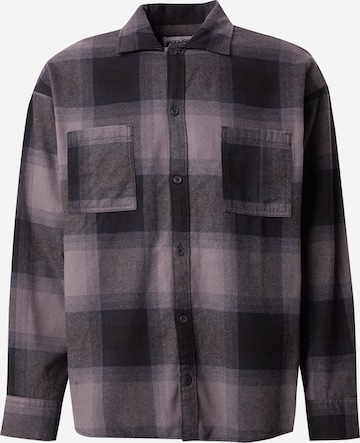 JACK & JONES Comfort Fit Hemd 'JCOREFLEX DARREN' in Schwarz: Vorderseite